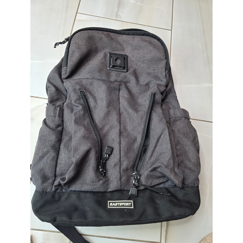 Eastsport Recycled Polyester Backpack Charcoal Gray Black 110490R0-DGC W3‎